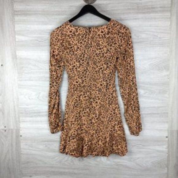 LOVE, FIRE Leopard Print Long Sleeve Minidress size M - Picture 2 of 6